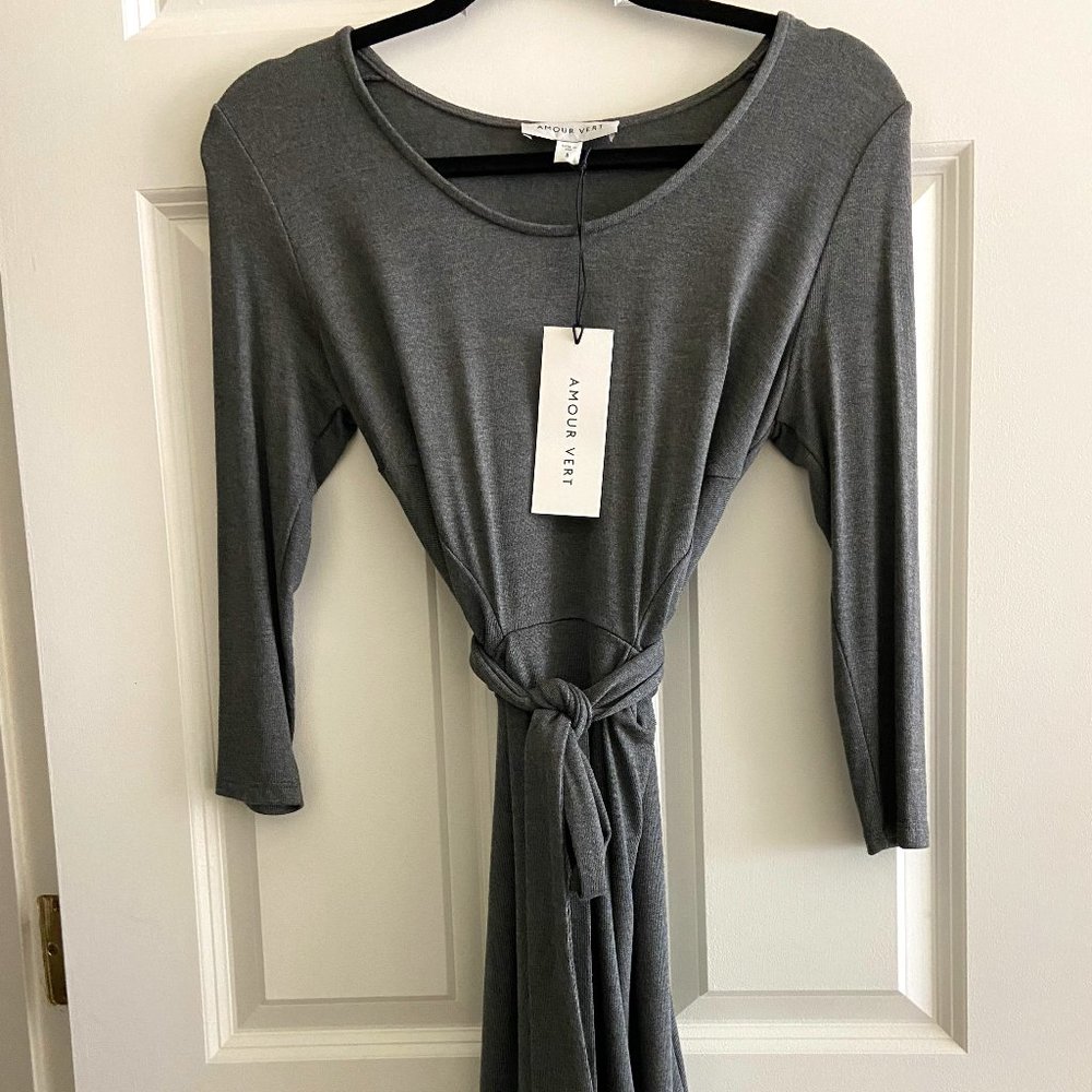New with Tags -  Amour Vert Sweater Dress Gray - S